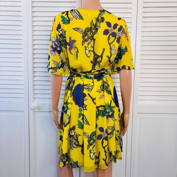 DIANE VON FURSTENBERG Katina Dress in Hillier Chrome Yellow Size 10 - Picture 7 of 7